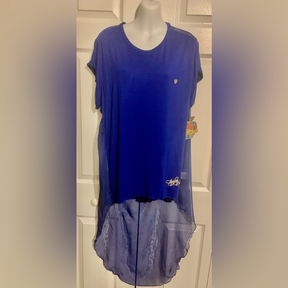 Apple Bottoms Sheer/Long Back Blouse size XL